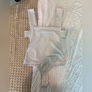 Free people backless white bodysuit